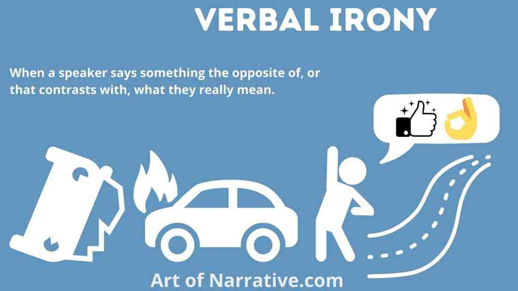 What is verbal irony?