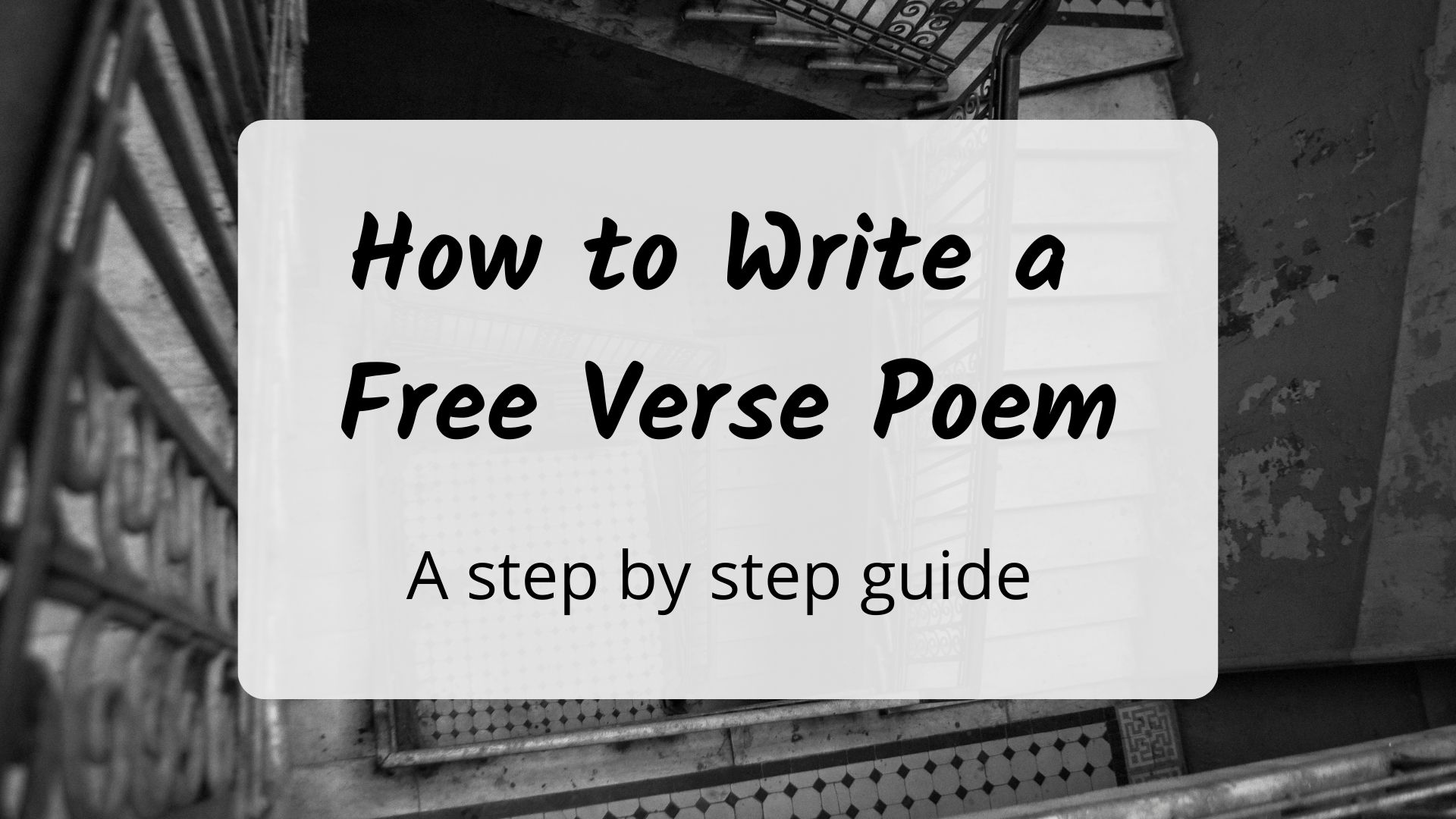 how to make a good free verse speech